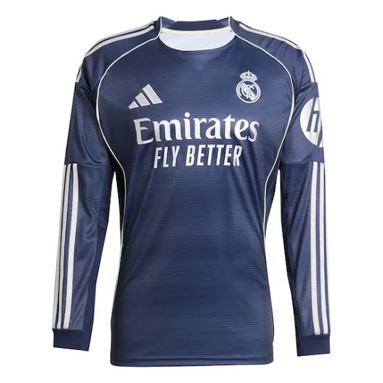 Real Madrid Away Long Sleeve Fan Jersey 2025/26