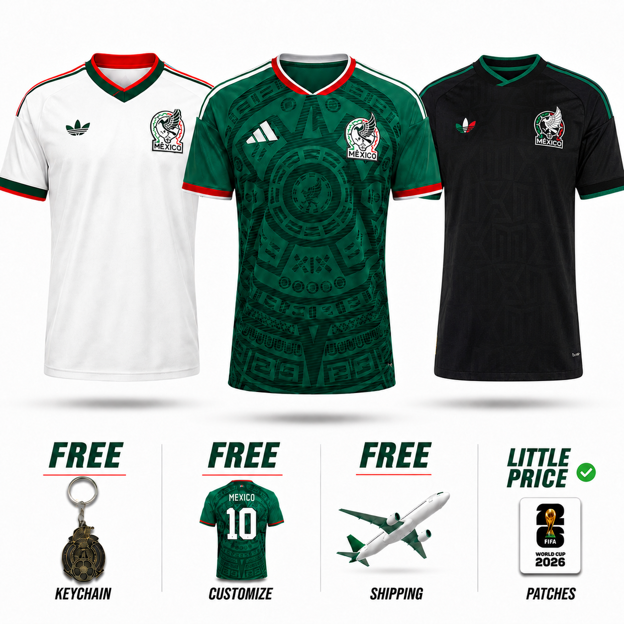 COMBO México Home, Away and Third 2026/27