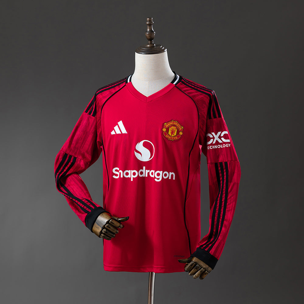 Manchester United 25/26 Home Long Sleeve - Fan Version