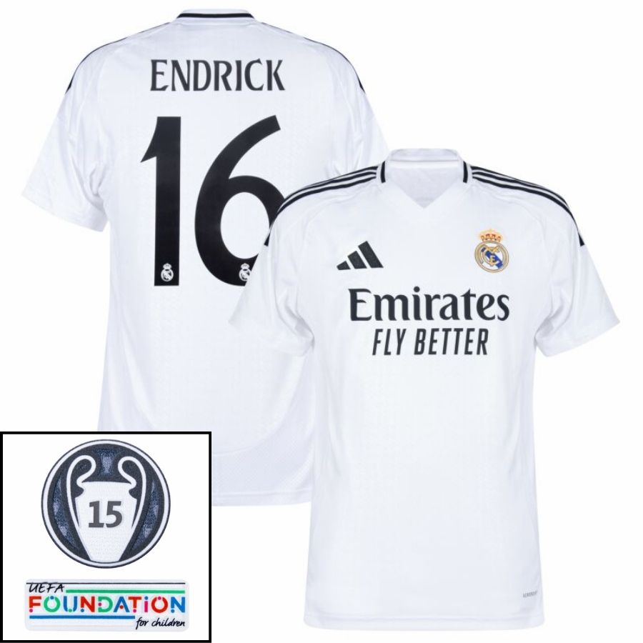 Real Madrid Endrick 16 Home Fan Jersey 2024/25)