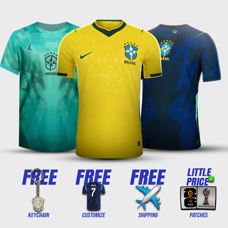 COMBO Brasil WorldCup 2026 - Home, Away e Goleiro