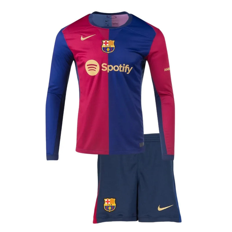 Barcelona I 24/25 Conjunto Infantil Long Sleeve
