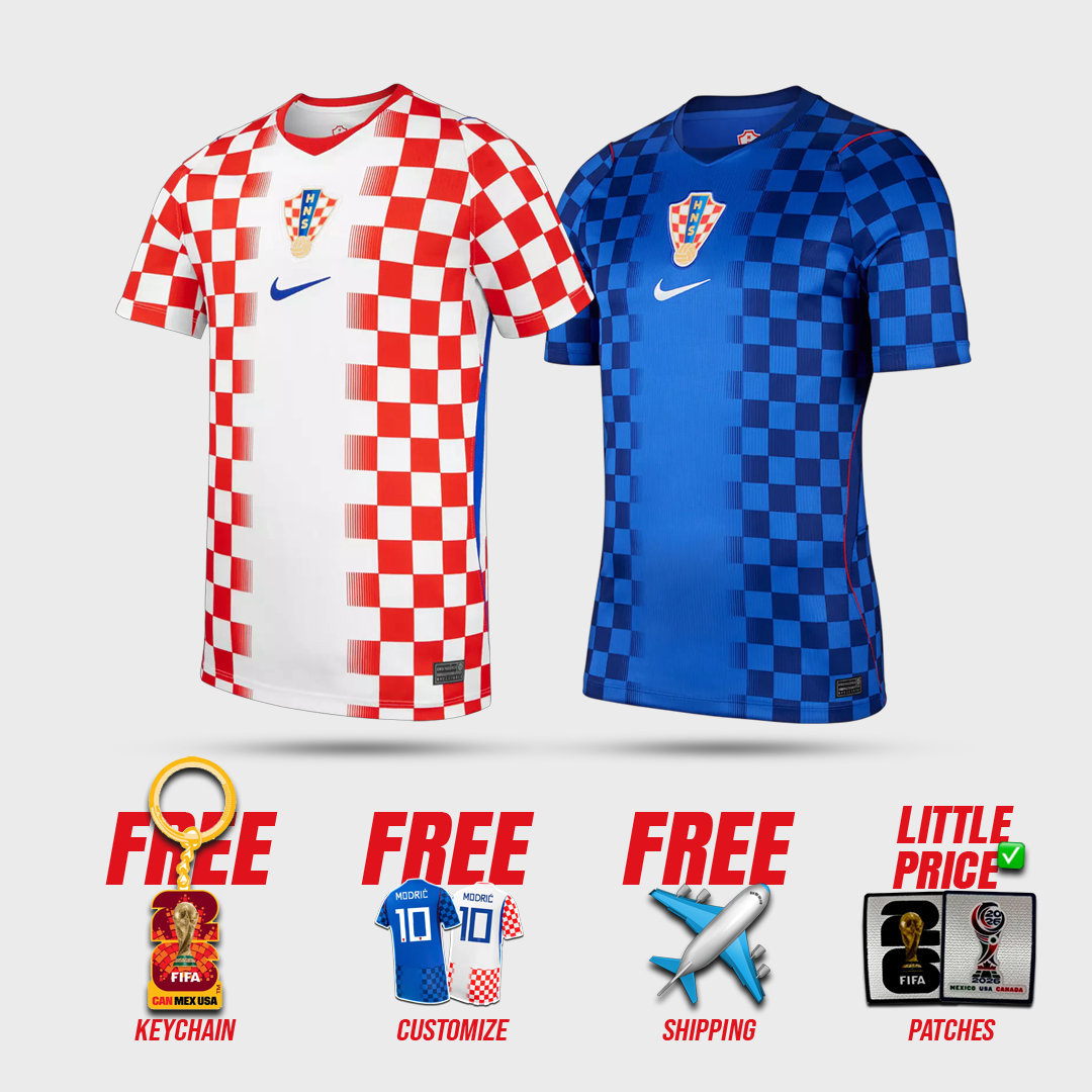 COMBO Croatia World Cup 2026 Home and Away Jersey