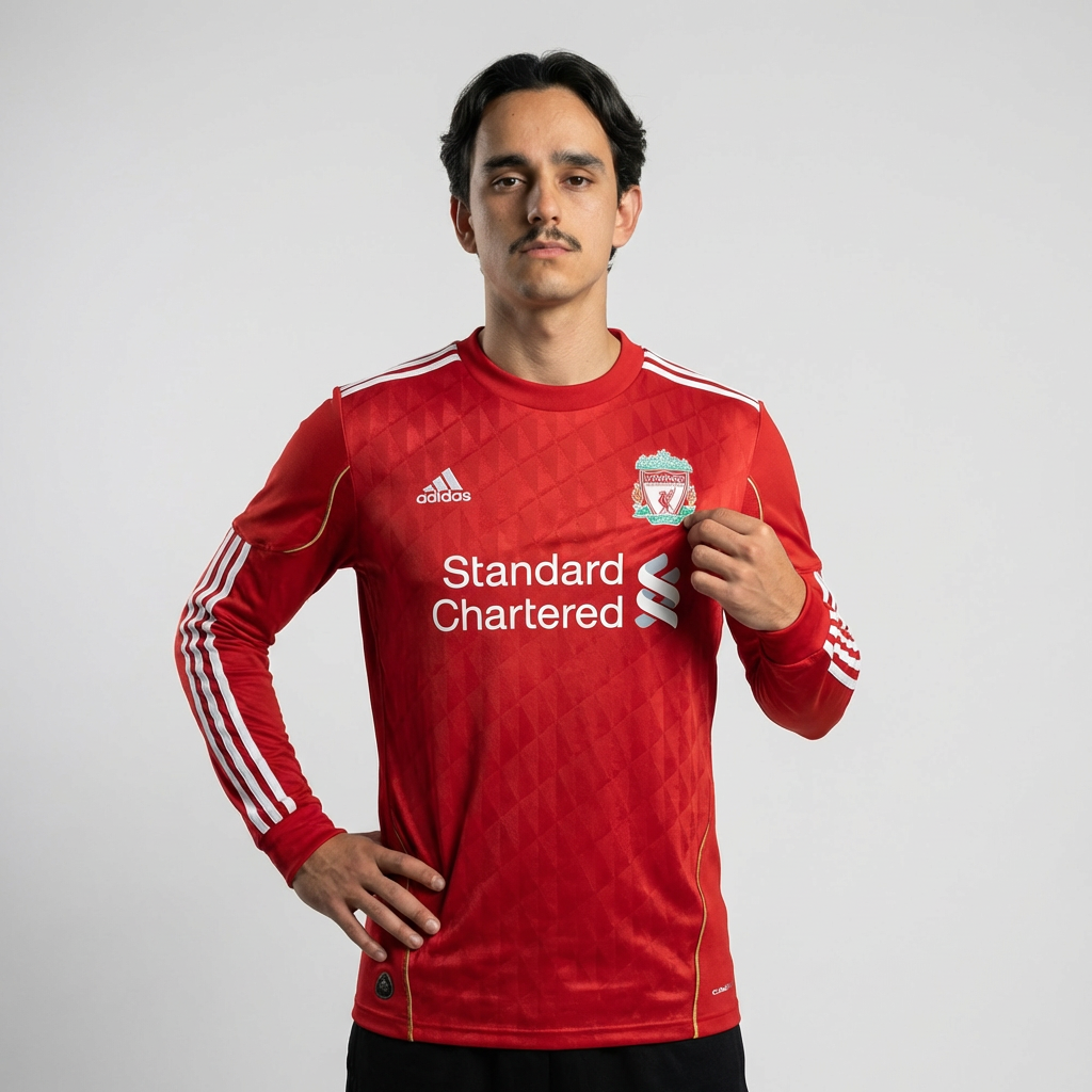 Liverpool 2010 I Home Jersey - Long Sleeve Retro Version