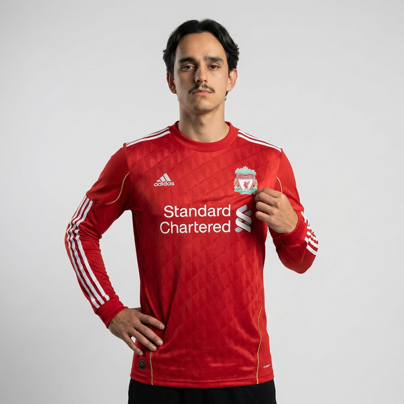 Liverpool 2010 I Home Jersey - Long Sleeve Retro Version