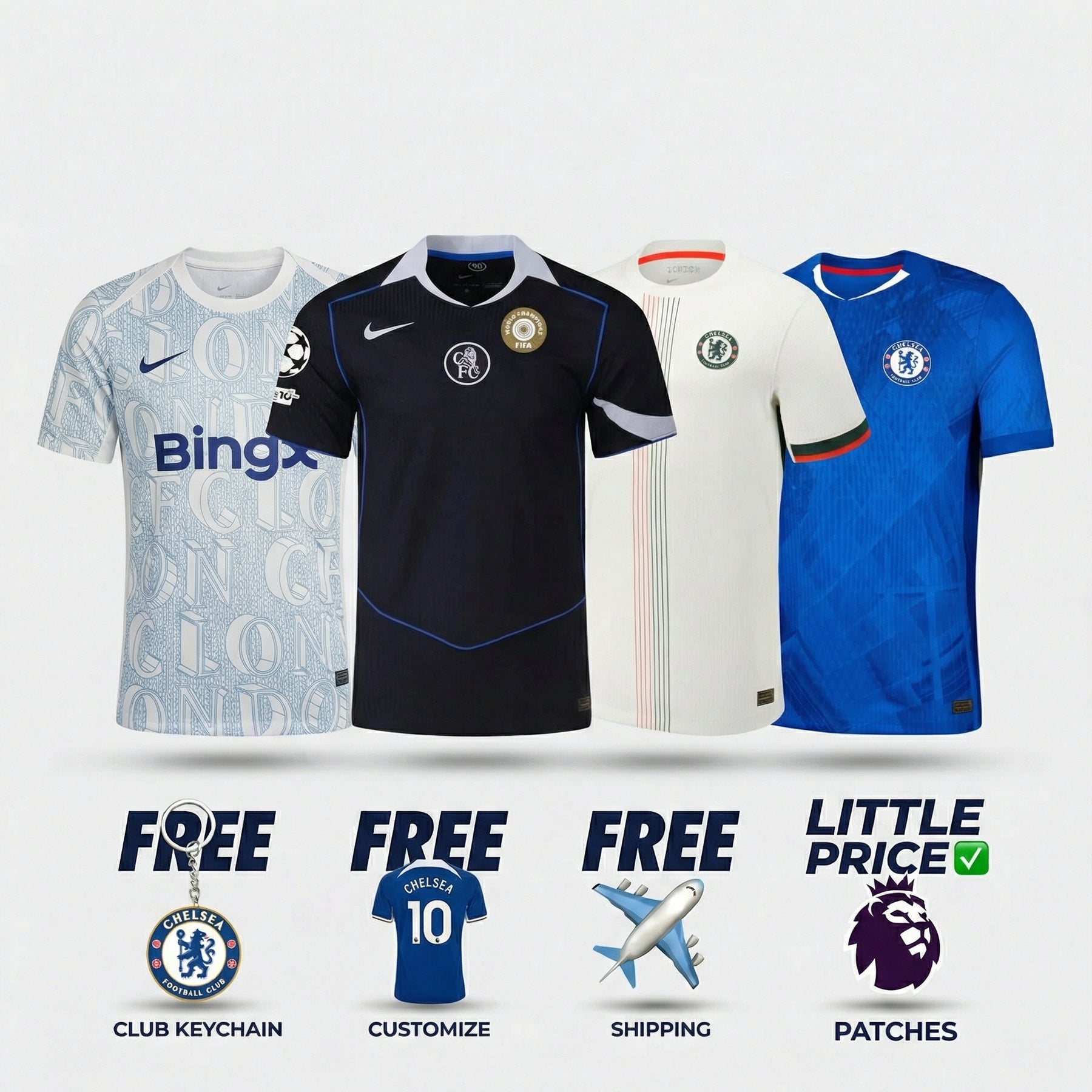 COMBO Chelsea 25/26 - Training, Third, Away and Home