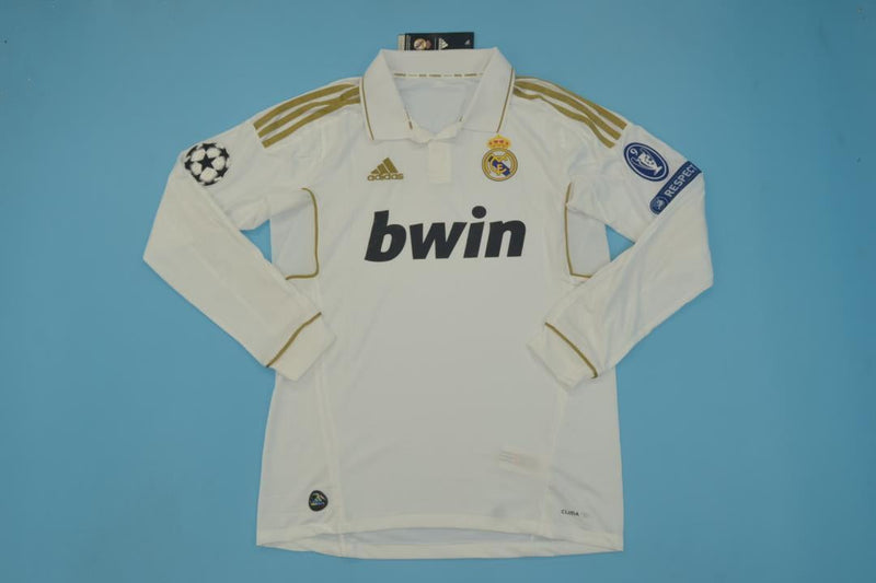 Real Madrid Home 11/12 Long Sleeve - Retro Version
