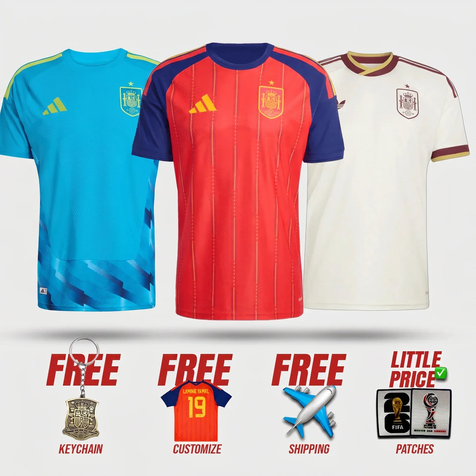 COMBO Spain 2026/27 - Home, Away and Goalkeeper - 26/27