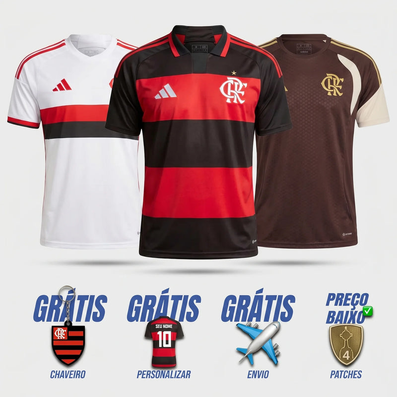 COMBO Flamengo 2026/27 Home, Away e treino